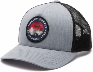 ハーレー メンズ 帽子 アクセサリー Hurley Men's Palm Trucker Hat Grey Heather 2