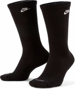 ナイキ メンズ 靴下 アンダーウェア Nike Everyday Plus Cushioned Basketball Crew Socks Black/White