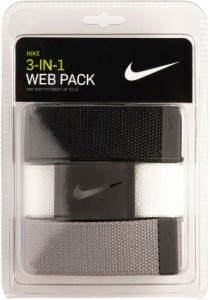 ナイキ メンズ ベルト アクセサリー Nike Web Belts - 3 Pack Black/White/Grey