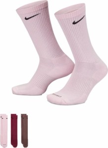 ナイキ レディース 靴下 アンダーウェア Nike Dri-FIT Everyday Plus Cushion Crew Socks - 3 Pack Pink/Rosewood/Plum