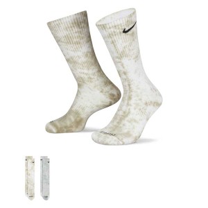 ナイキ レディース 靴下 アンダーウェア Nike Everyday Plus Cushioned Tie-Dye Crew Socks - 2 Pack Mica Green