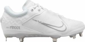 ナイキ レディース スニーカー シューズ Nike Women's Hyperdiamond 4 Elite Metal Fastpitch Softball Cleats White/Silver