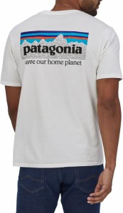 パタゴニア メンズ Tシャツ トップス Patagonia Men's P-6 Mission Organic T-Shirt White