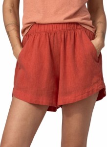 パタゴニア レディース ハーフパンツ・ショーツ ボトムス Patagonia Women's Garden Island Shorts Whole Weave/Pimento Red