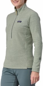 パタゴニア レディース パーカー・スウェット アウター Patagonia Women's R1 Air 1/2-Zip Pullover Sleet Green