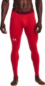 アンダーアーマー メンズ カジュアルパンツ ボトムス Under Armour Men's ColdGear Armour Leggings Red/White