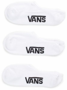 バンズ メンズ 靴下 アンダーウェア Vans Classic Super No Show Socks White