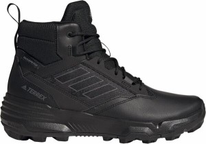 アディダス メンズ ブーツ・レインブーツ シューズ adidas Men's Unity Leather Mid Rain.RDY Waterproof Hiking Shoes Black/Grey