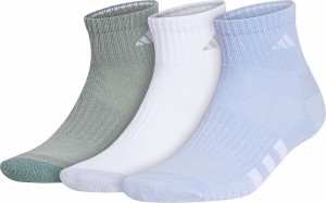 アディダス レディース 靴下 アンダーウェア adidas Men's Cushioned Color Quarter Socks - 3 Pack Blue/White/Green