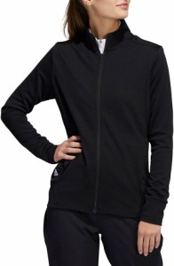 アディダス レディース ジャケット・ブルゾン アウター adidas Women's Textured Full Zip Golf Jacket Black