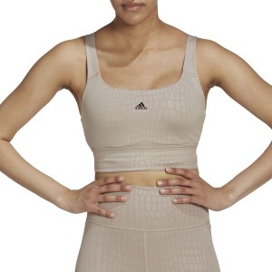 アディダス レディース ブラジャー アンダーウェア adidas Women's Powerimpact Training Medium-Support Longline Bra Vapour Grey