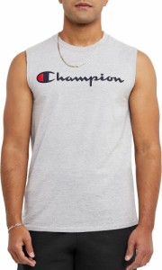 チャンピオン メンズ Tシャツ トップス Champion Women's Classic Graphic Script Logo Muscle T-Shirt Oxford Grey