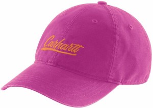 カーハート レディース 帽子 アクセサリー Carhartt Women's Canvas Script Graphic Cap Magenta Agate