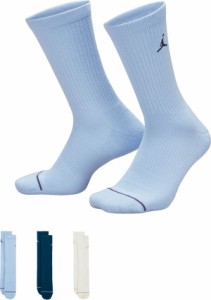 ジョーダン レディース 靴下 アンダーウェア Jordan Everyday Crew Socks - 3 Pack Carolina Blue/White