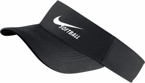 ナイキ レディース 帽子 アクセサリー Nike Adult Softball Visor Black/White