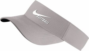 ナイキ レディース 帽子 アクセサリー Nike Adult Softball Visor Grey White