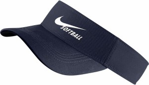 ナイキ レディース 帽子 アクセサリー Nike Adult Softball Visor Navy/White