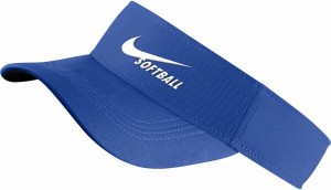 ナイキ レディース 帽子 アクセサリー Nike Adult Softball Visor Royal White