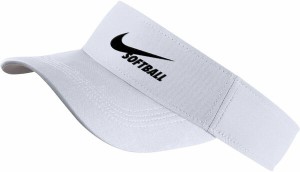 ナイキ レディース 帽子 アクセサリー Nike Adult Softball Visor White/Black