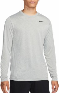 ナイキ メンズ シャツ トップス Nike Men's Dri-FIT Legend Fitness Long Sleeve Shirt Tumbled Grey