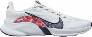 ナイキ レディース スニーカー シューズ Nike Women's SuperRep Go 3 FlyKnit Training Shoes White/Blackened Blue