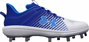 アンダーアーマー メンズ スニーカー シューズ Under Armour Men's Yard MT Metal Baseball Cleats Royal/White