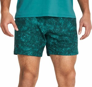 アンダーアーマー メンズ ハーフパンツ・ショーツ ボトムス Under Armour Men's Vanish Woven 6" Printed Shorts Hydro Teal/Black