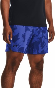 アンダーアーマー メンズ ハーフパンツ・ショーツ ボトムス Under Armour Men's Vanish Woven 6" Printed Shorts Team Royal/Black