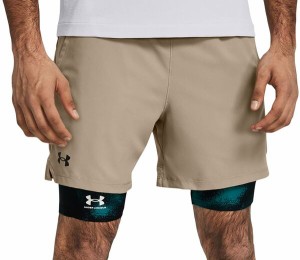 アンダーアーマー メンズ ハーフパンツ・ショーツ ボトムス Under Armour Men's Vanish Woven 6" Shorts Timberwolf Taupe/Silt