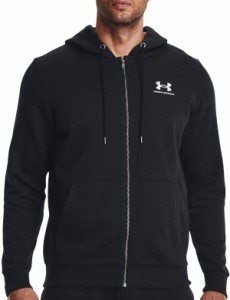 アンダーアーマー メンズ パーカー・スウェット アウター Under Armour Men's Icon Fleece Full-Zip Hoodie Black/White