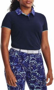 アンダーアーマー レディース ポロシャツ トップス Under Armour Women's Iso Chill Golf Polo Midnight Navy