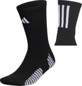 アディダス メンズ 靴下 アンダーウェア adidas Select Maximum Cushion Basketball Crew Socks Black/White