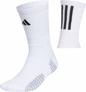 アディダス メンズ 靴下 アンダーウェア adidas Select Maximum Cushion Basketball Crew Socks White/Black