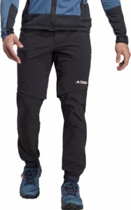 アディダス メンズ カジュアルパンツ ボトムス adidas Men's Terrex Utilitas Hiking Zip-Off Tracksuit Bottoms Black