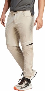 アディダス メンズ カジュアルパンツ ボトムス adidas Men's Terrex Utilitas Hiking Zip-Off Tracksuit Bottoms Wonder Beige