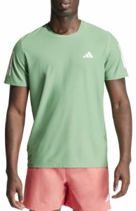 アディダス メンズ Tシャツ トップス adidas Men's Own The Run 24 Short Sleeve T-Shirt Preloved Green