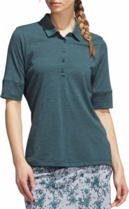 アディダス レディース ポロシャツ トップス adidas Women's Short Sleeve Melange Golf Polo Arctic Night Melange