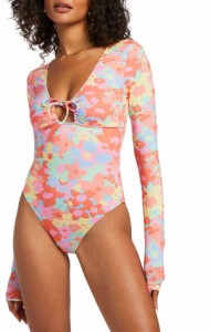 ビラボン レディース 上下セット 水着 Billabong Women's Coast is Clear Long Sleeve One-Piece Multi