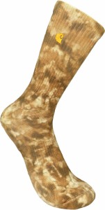 カーハート メンズ 靴下 アンダーウェア Carhartt Tie Dye Crew Socks Khaki