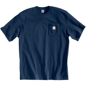 カーハート メンズ Tシャツ トップス Carhartt Men's K87 Pocket T-Shirt Navy