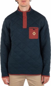 ハーレー メンズ ジャケット・ブルゾン アウター Hurley Middleton Quilted 1/4 Fleece Jacket Armored Navy