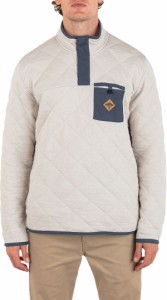 ハーレー メンズ ジャケット・ブルゾン アウター Hurley Middleton Quilted 1/4 Fleece Jacket Bone