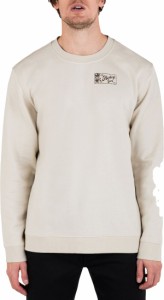 ハーレー メンズ パーカー・スウェット アウター Hurley Hut Life Fleece Crewneck Sweatshirt Bone