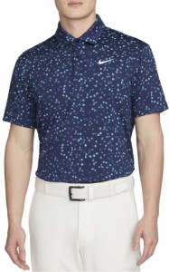 ナイキ メンズ ポロシャツ トップス Nike Men's Dri-FIT Tour Floral Golf Polo Midnight Navy