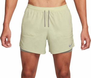 ナイキ メンズ ハーフパンツ・ショーツ 水着 Nike Men's Dri-FIT Stride 5'' 2-in-1 Running Shorts Olive Aura