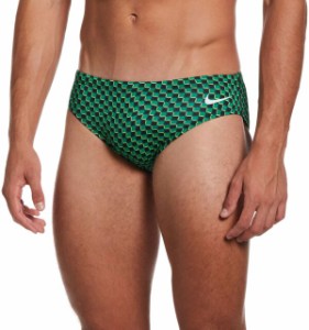 ナイキ メンズ ハーフパンツ・ショーツ 水着 Nike Men's Drippy Check Brief Court Green