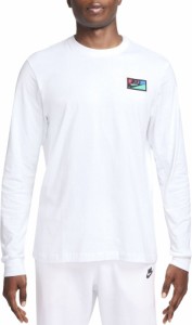 ナイキ メンズ Tシャツ トップス Nike Men's Sportswear Lightweight Long Sleeve T-Shirt White