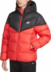 ナイキ メンズ ジャケット・ブルゾン アウター Nike Men's Storm-FIT Windrunner PrimaLoft Hooded Puffer Jacket Black/University Red