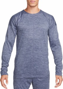 ナイキ メンズ シャツ トップス Nike Men's Dri-FIT Yoga Crewneck Shirt Thunder Blue