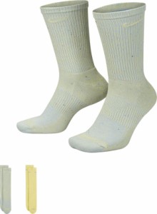 ナイキ レディース 靴下 アンダーウェア Nike Everyday Plus Cushioned Crew Socks - 2 Pack Cobalt Bliss/Light Zitron